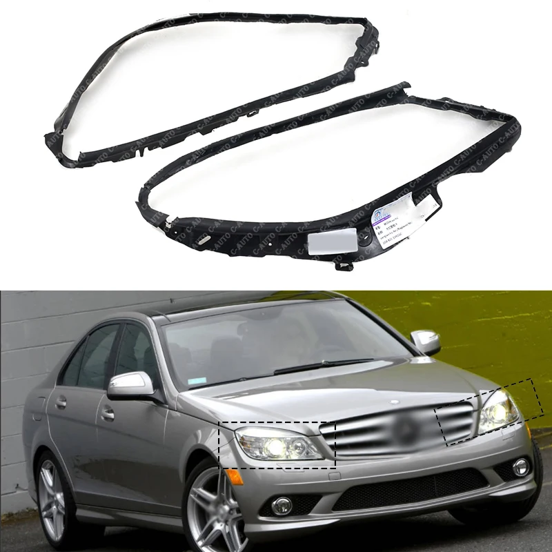 

Car Headlight Trims Sealing Cover For Mercedes-Benz W204 C200 C250 C300 C350 C230 C280 07-11 2048260991 2048261091 Auto-styling