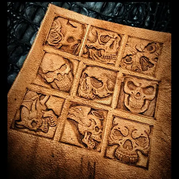 

Ручная форма для тиснения кожи растительного дубления серии черепа, инструмент для тиснения кожи ручной работы, различные на выбор