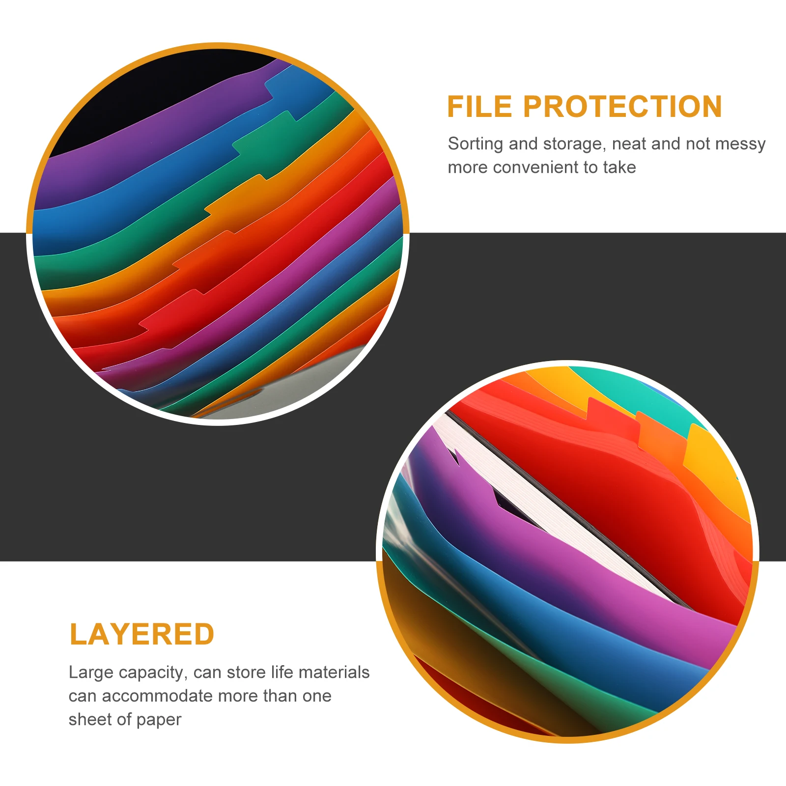 Waterproof Multi Pocket File Document Organizer Plastic For Paper Organizer Receipt Holder Large Capacity Accordion File Folder