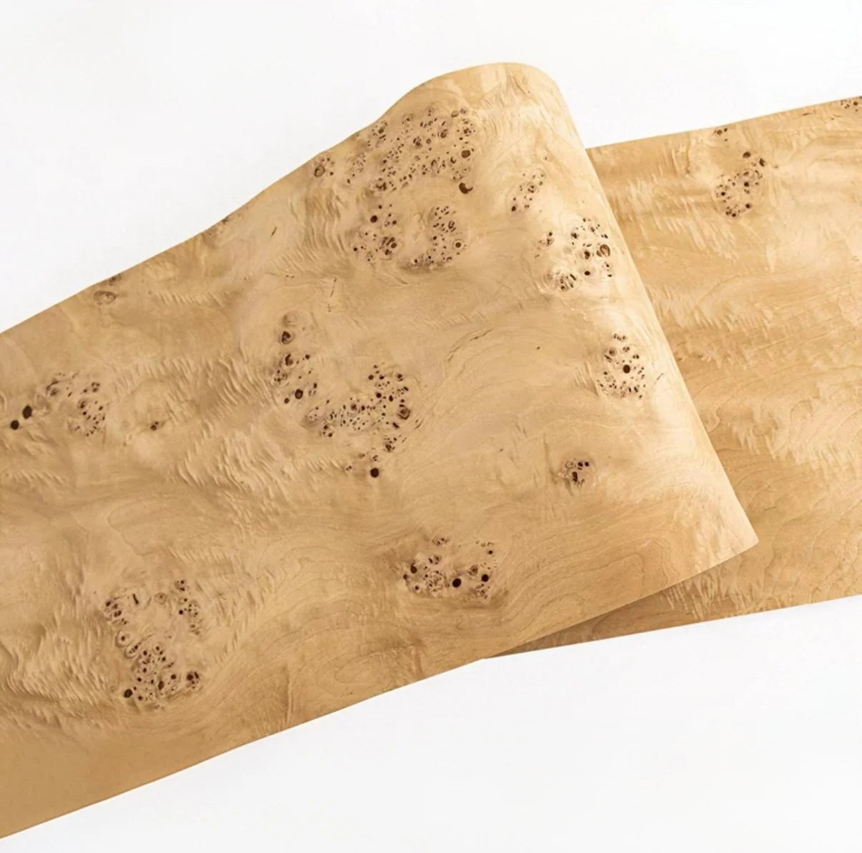 

L:2.5x0.4meters 0.5mm thickness Natural Poplar Burl Solid Wood Veneer for guitar making material