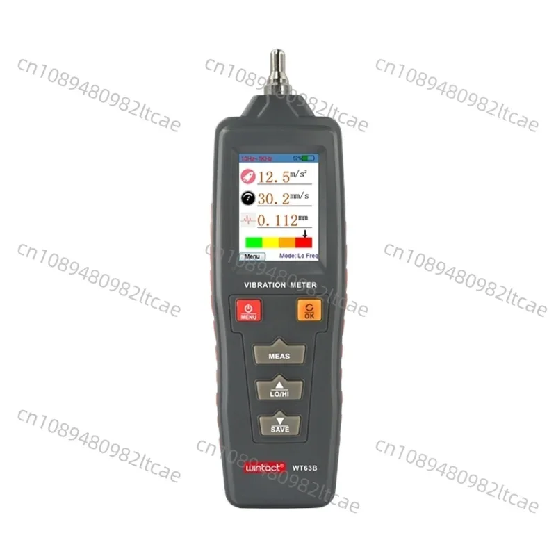 Wintact Vibration Analyzer Digital Vibration Meter Handheld Vibration Monitor Color Display Mechanical Equipment Test Probe