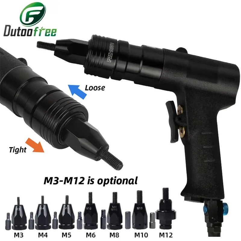 Pneumatic Riveters Pneumatic Pull Setter Air Rivets Nut Gun M3/M4/M5/M6/M8/M10/M12