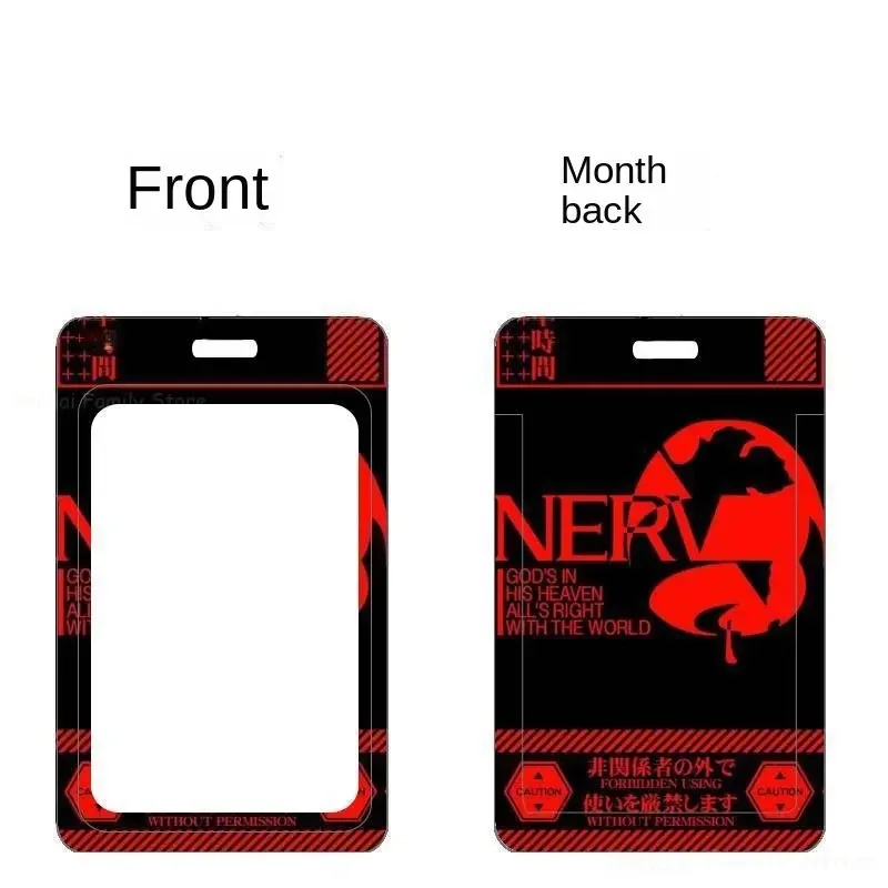 Etui na karty EVANGELION Eva Anime Credit ID Bank Card Photo Display Holder Bus Card Protective Case Pendant Office School Supply
