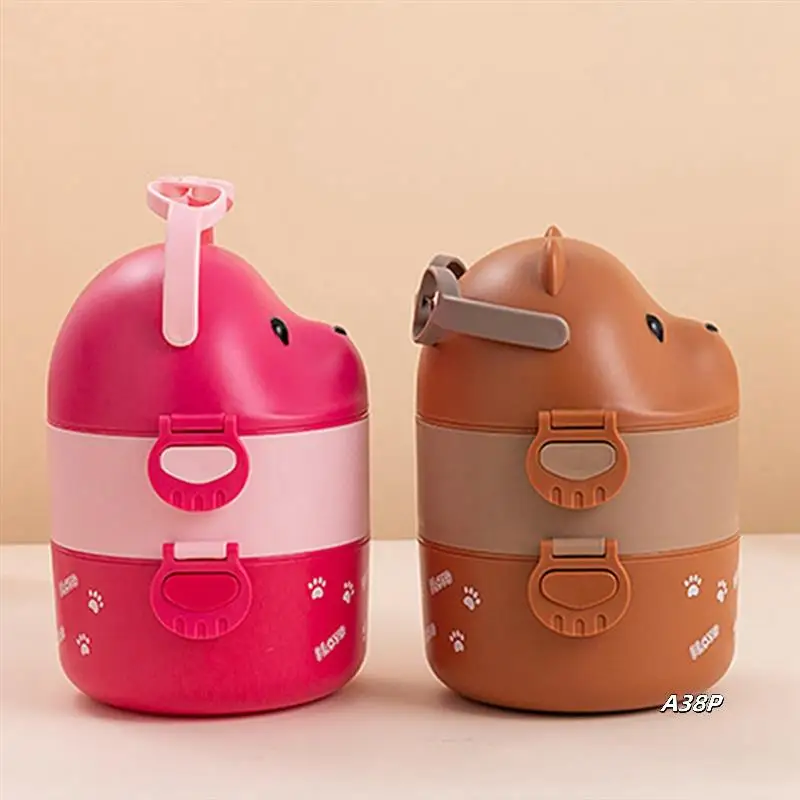 

Stackable Bento Box Portable Leak Proof Bento Box Japanese Style Double-Layer Bento Box High Guality Brown