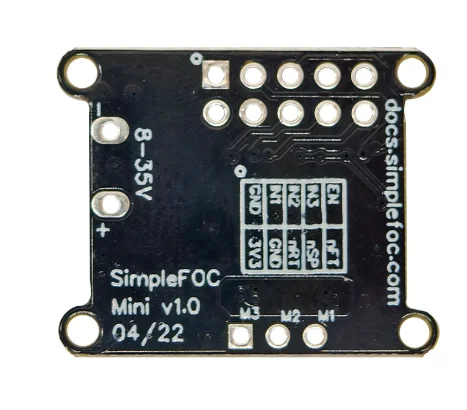 SimpleFor focFor Brushless Motor Driver for Field Oriented Control SVPWM Based 8-30V 2.5A 2.58x2.1cm PCB for DIY Projects