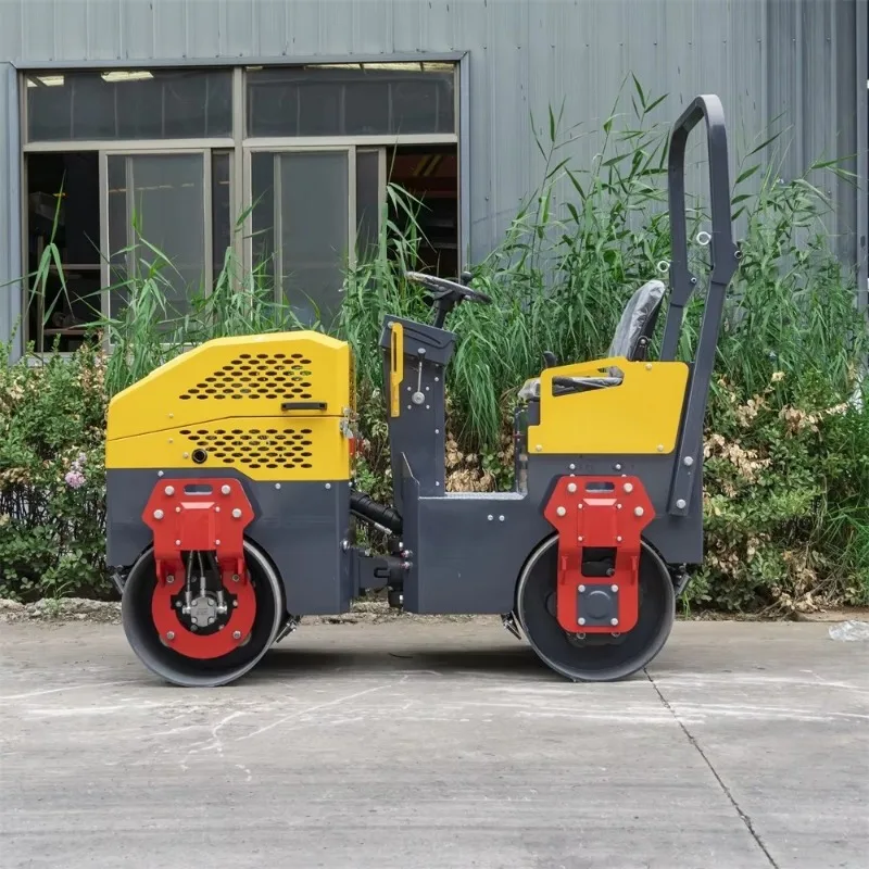 Small Hydraulic Construction Roller Double Drum Compaction Machine for Soil Gravel and Asphalt Surfaces