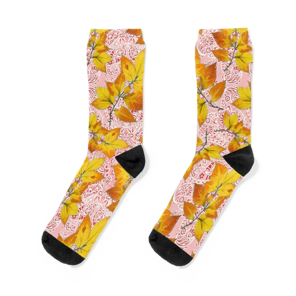Pink Buckaroo Bandana Socks funny sock colored Non-slip men cotton high quality Mens Socks Women's