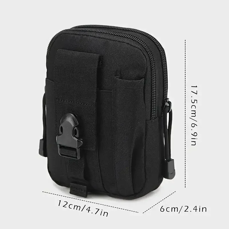 Imagem -02 - Bolsa de Cintura de Nylon Impermeável para Homens Cinto Coldre de Telefone Multifuncional Bolsa Pequena ao ar Livre Casual