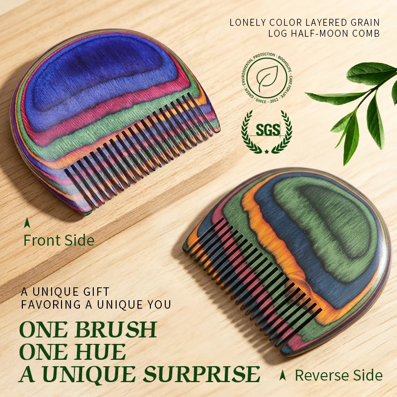 Custom Travel  Small Bamboo Wooden Comb For Women Styling Hair Portable Pocket Wood Hair Brush For Hair Care Tool  Girl Gift