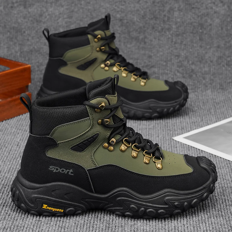 Upgraded Tactics Combat Training Boots Male Outdoors Camping Anti-wear Rapid Response Hiking Shoes Fishing Hunting Sneakers Men