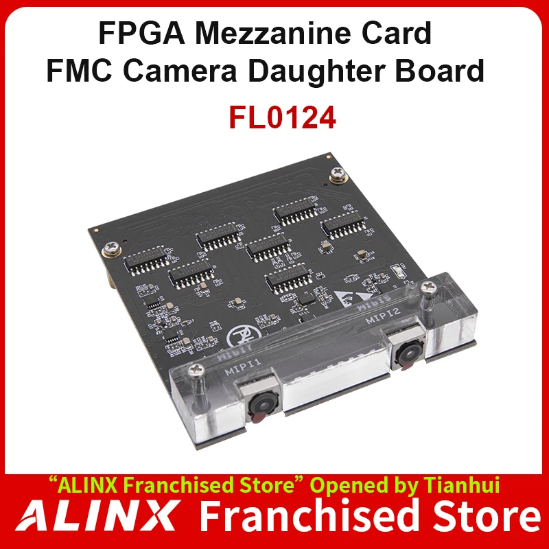 

ALINX FL0214: FMC LPC to Dual Lens MIPI 1.3 Megapixel IMX214 CMOS Camera FMC Daughter board for FPGA Board