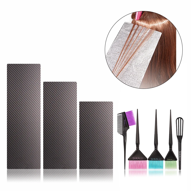 Hairdresser Dyeing Tool Set Highlighting Aluminum Foil Board Hair Salon Tool Accessories 3-Piece Set