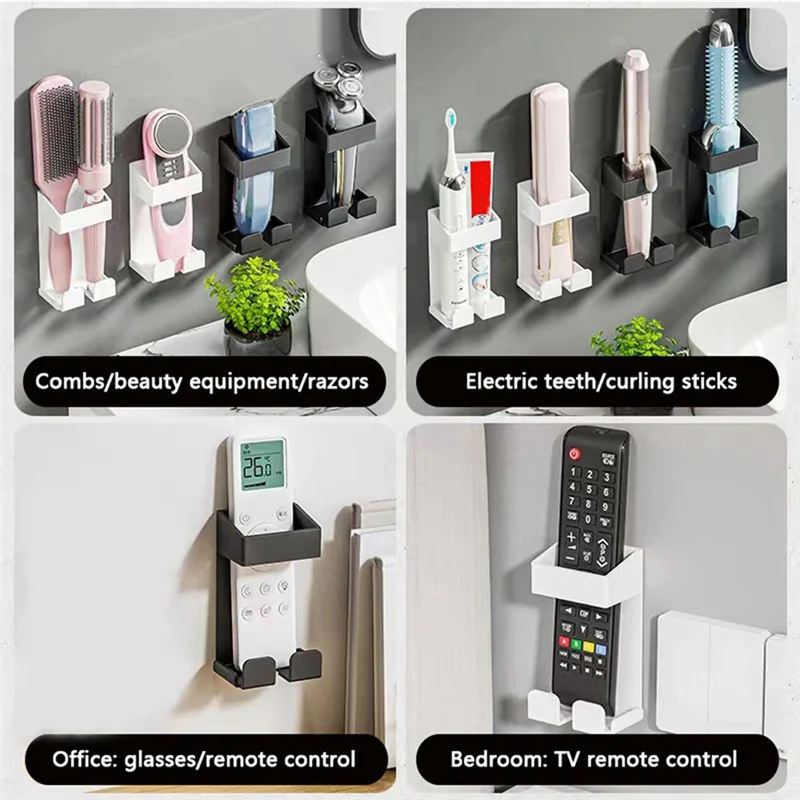 

Wall Mounted Hair Straighteners Holder Curling Wands Iron Storage Rack Shaver Toothpaste Storage Rack Organizer Durable B