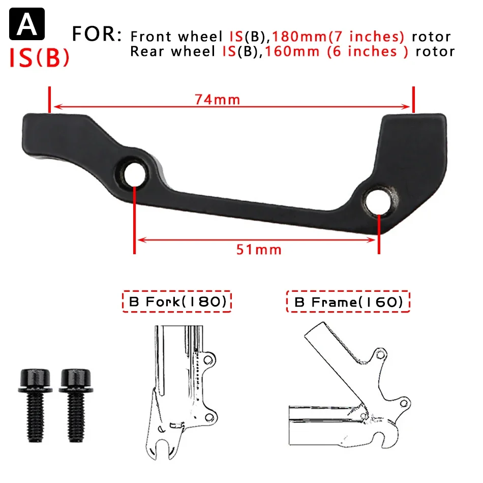 GOLDIX bicycle Brake Disc Bracket IS PM A B to PM Brake Disc Bracket Adapter For 140 160 180 203mm rotor
