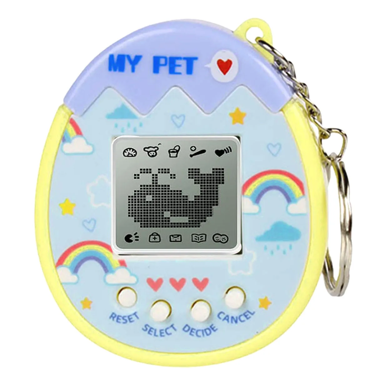 Porte-clés animaux virtuels pour garçons et filles, 168 animaux de compagnie, jeu portable rétro rempli d'œufs de pâques, cadeau de pâques