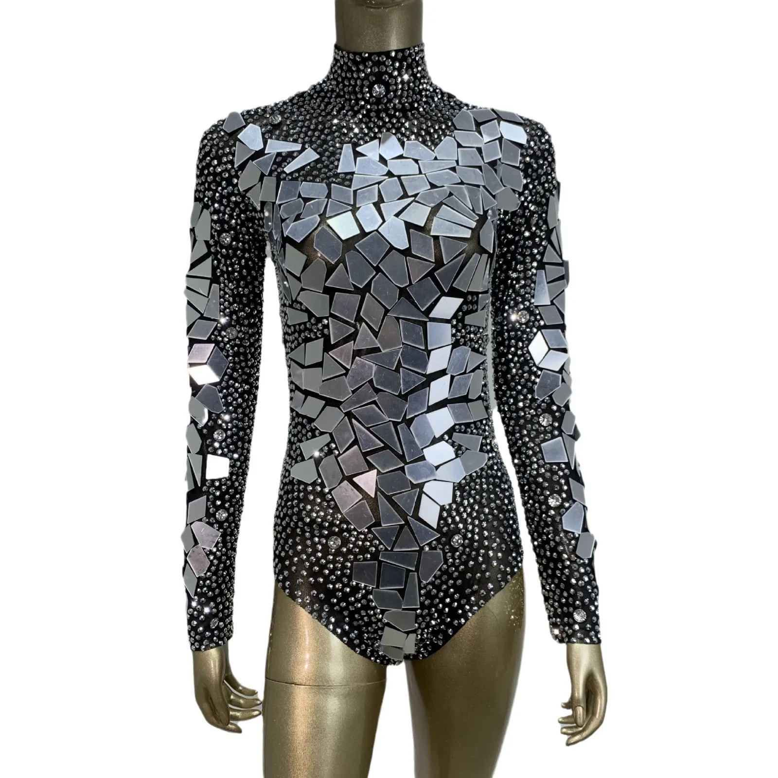 

Sexy Perspective Sequins Bodysuit - Nightclub Party Female Singer Stage Gogo Costume Party High-End Performance Dazzling Dresses