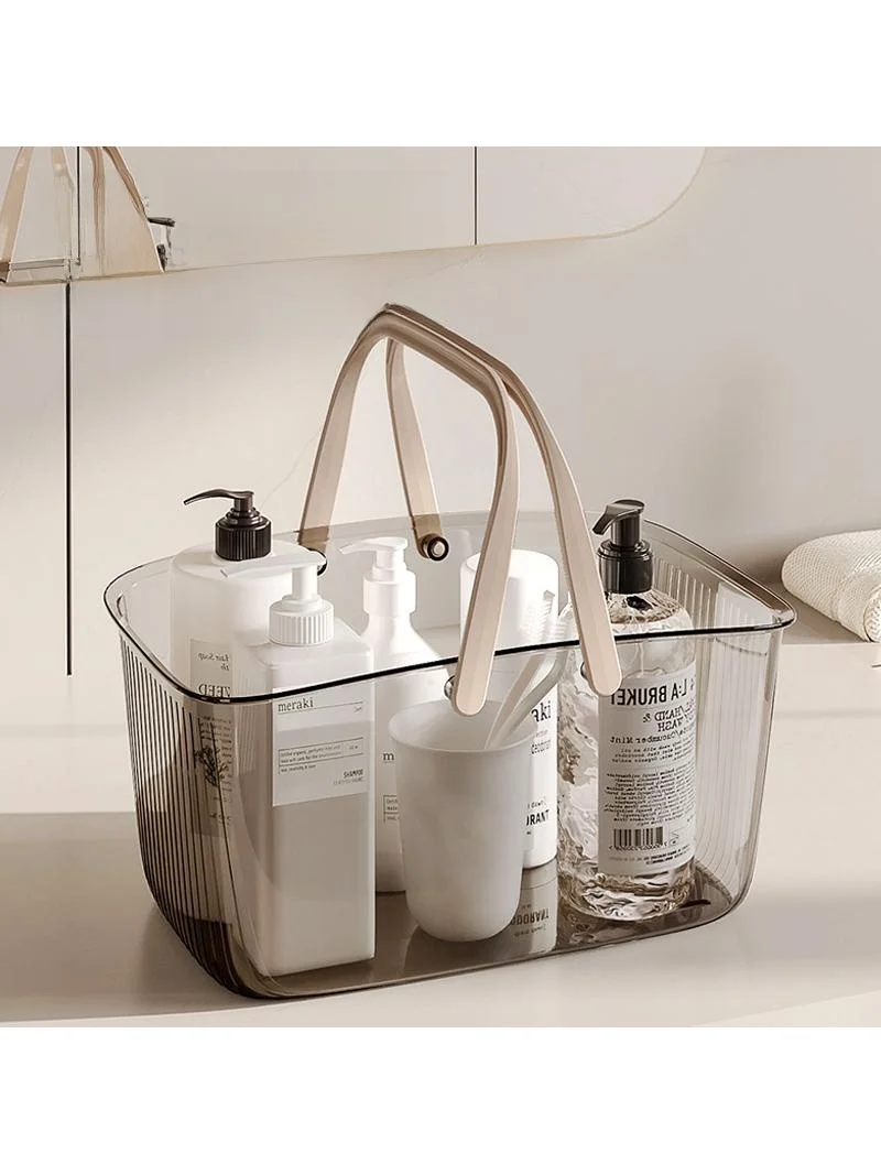 

Transparent Bathing Basket Bathroom Toiletries Storage Basket Handheld Shower Caddy Bath Storage Organizer Foldable Pet Net S...