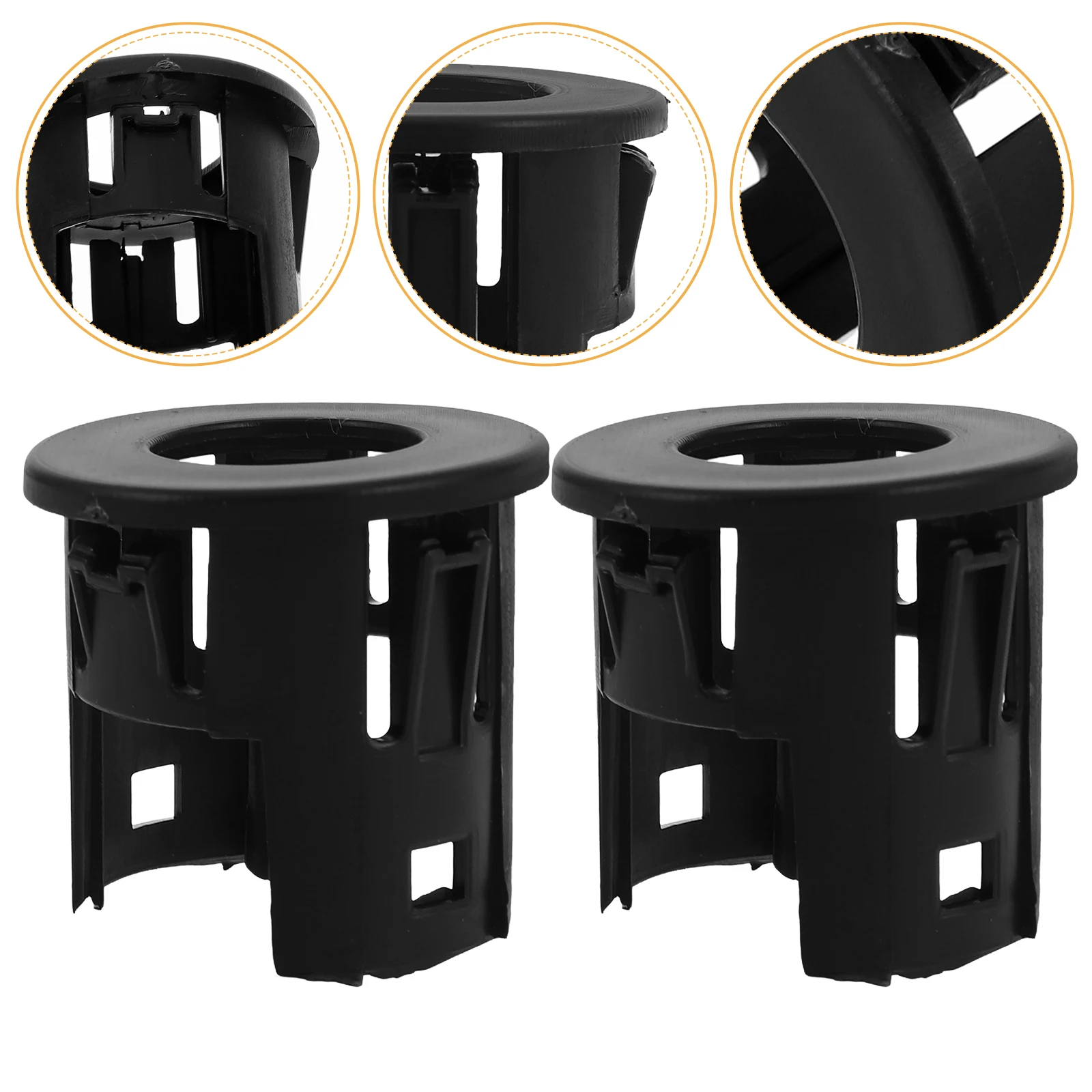 

4Pcs Parking Aid Bracket Assembly for RAM 1500 5ls52tzzaa Enhanced Safety Rear Bumper Sensor Mount Bezel Kit Rear Parking Aid