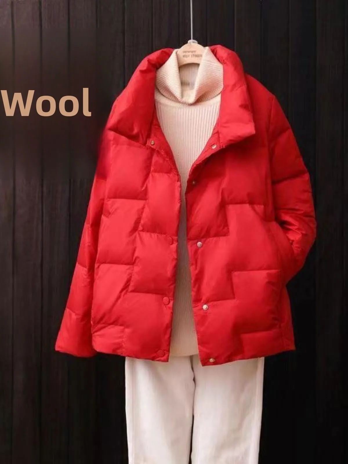 

Fashionable Short Cotton Jacket Women's Bread Style Stand Collar Winter Coat Korean Version Yangjing Brand New 2024 Model