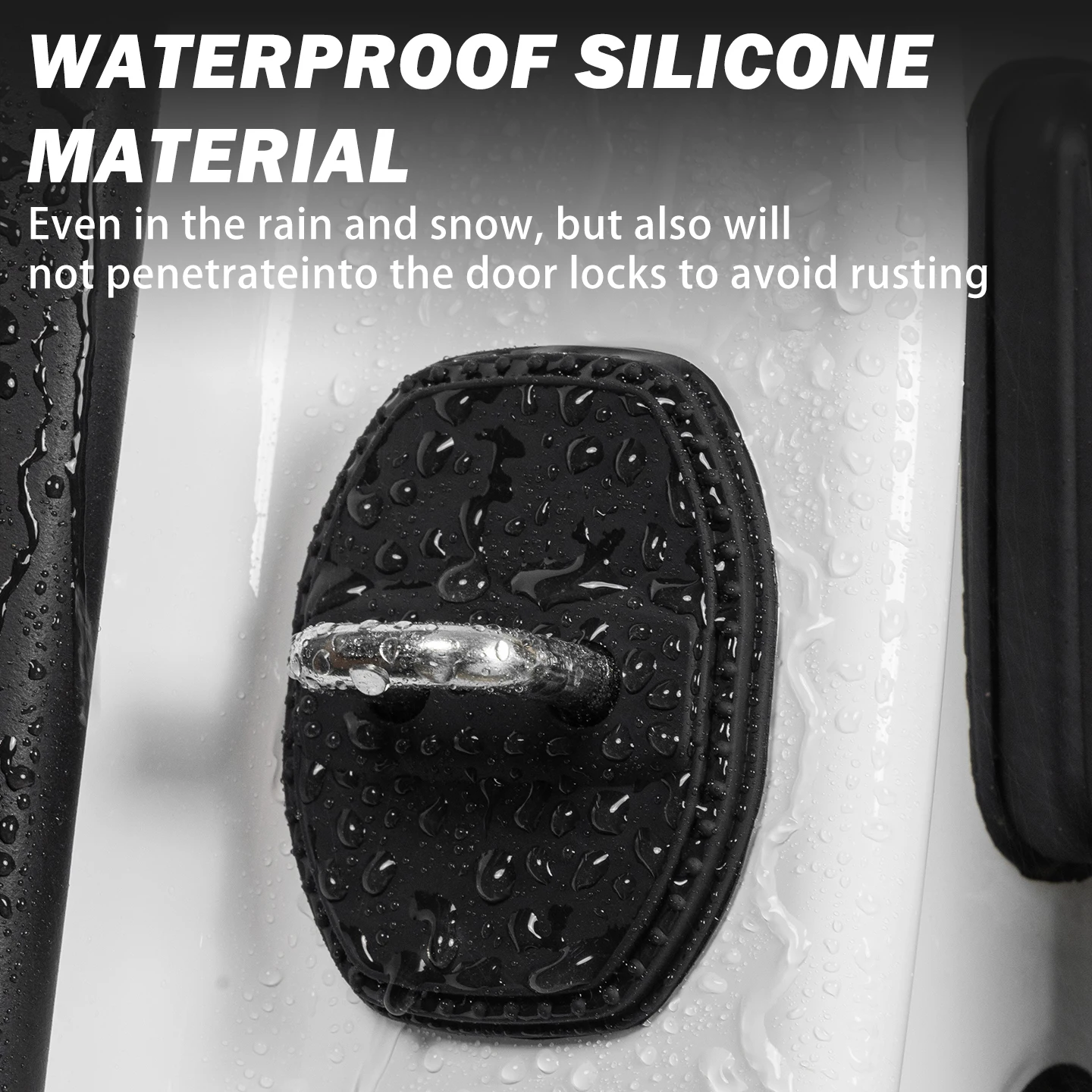 2/4 قطعة غطاء قفل باب السيارة من السيليكون حافظة تزيين واقية لـ MG Pilot