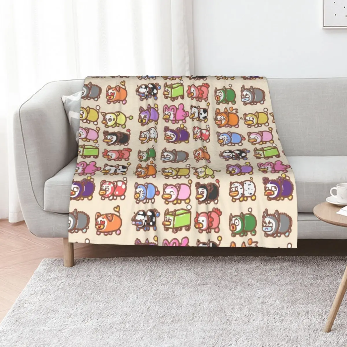 

Pattern of Peepys :0 Throw Blanket Tourist Flannels Hairy sofa bed Blankets