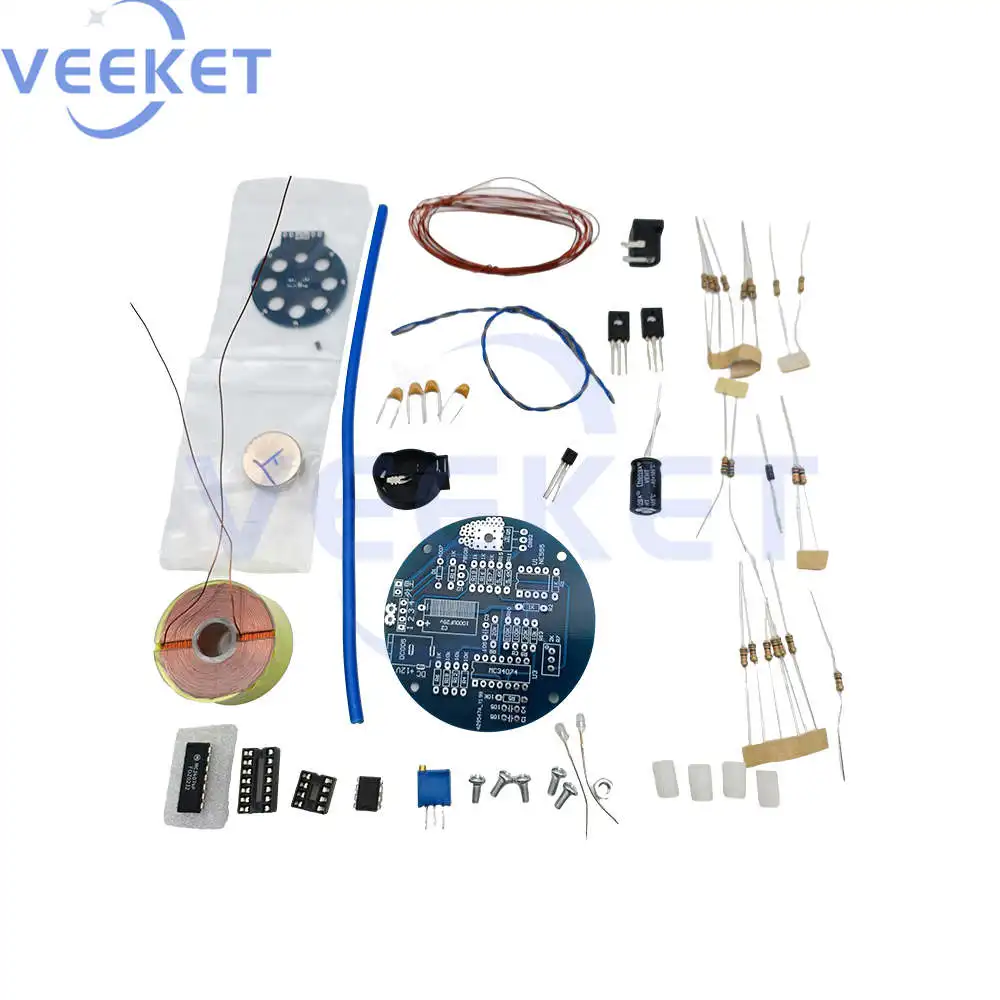 12V 1A-2A Pull-Up Maglev Electronic Fabrication Learning Kit Smart Maglev Coil Electronic DIY Loose Analogue Circuit+Hall Sensor