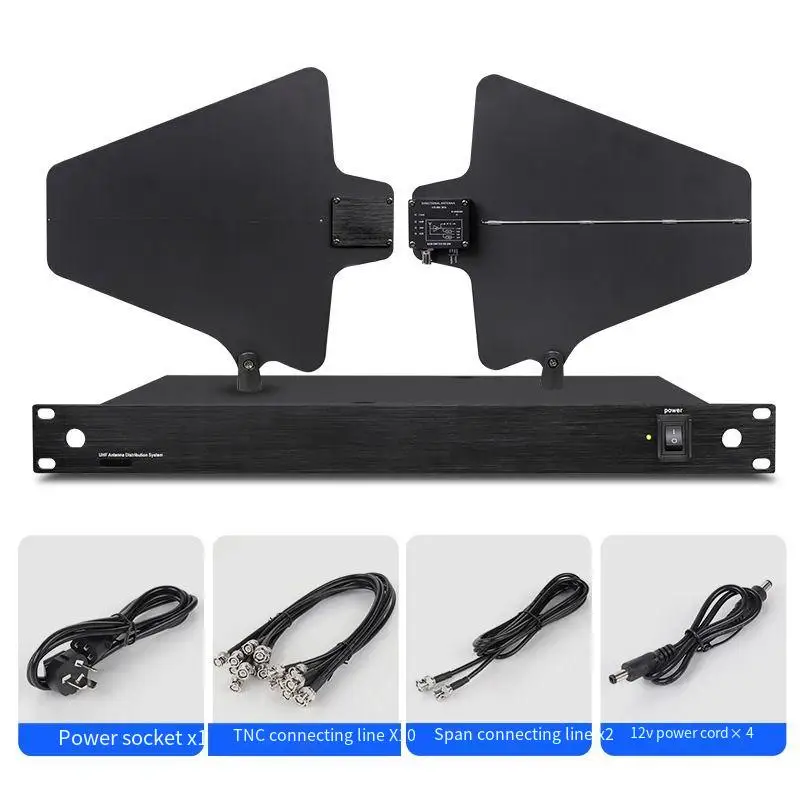 845A Wireless Microphone Signal Amplifier Microphone Antenna Gain System Large Area 500M School Playground Broadcasting Stage