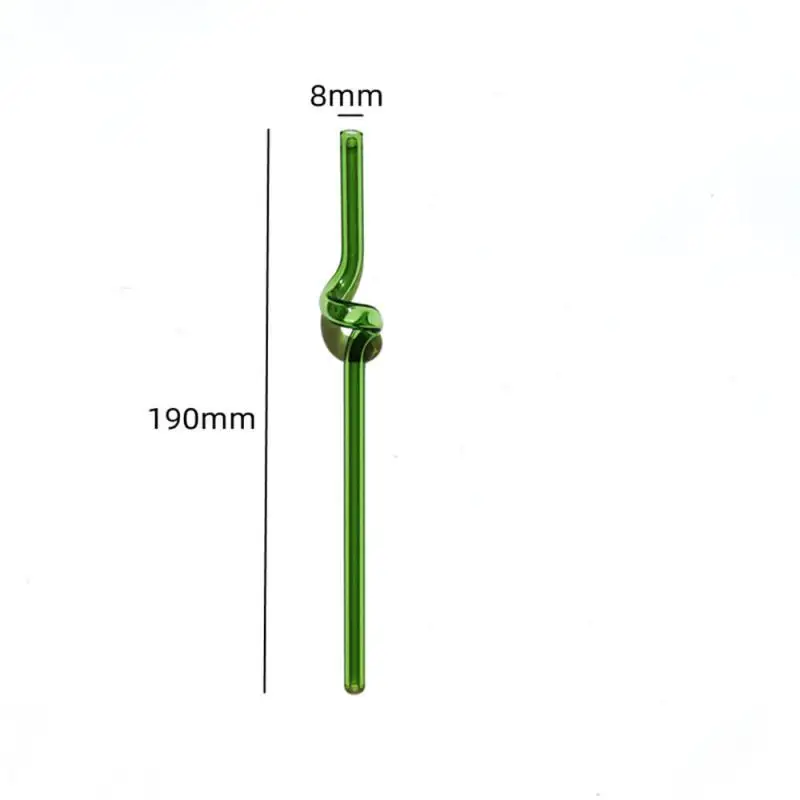 Glass Pipette Decorative Non-toxic Environmental Protection Reusable Durable Smooth Personality Straw Functional Security