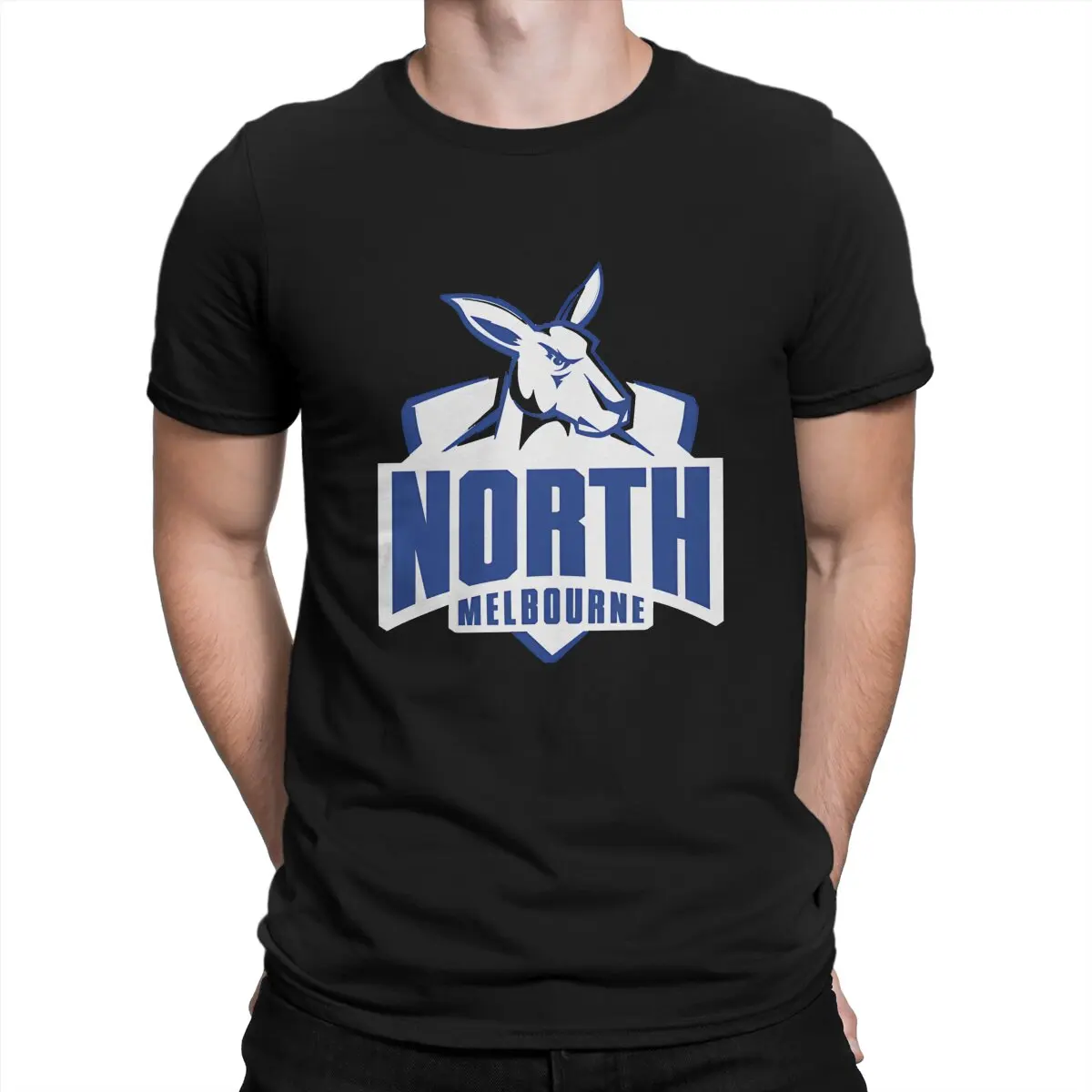 Australian Kangaroo Polyester TShirt for Men North Melbourne  Kangoroo  Football Club Humor Casual Sweatshirts T Shirt