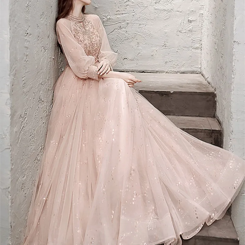 

Evening Dress Women's New Banquet Vocal Music Art Test Temperament Entry Niche Fairy Host