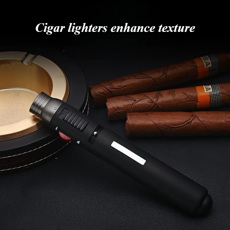 

New Windproof Direct Blue Flame/open Flame Dual Flame Lighter With Creative Personality Pen Style Welding Gun Small Spray Gun