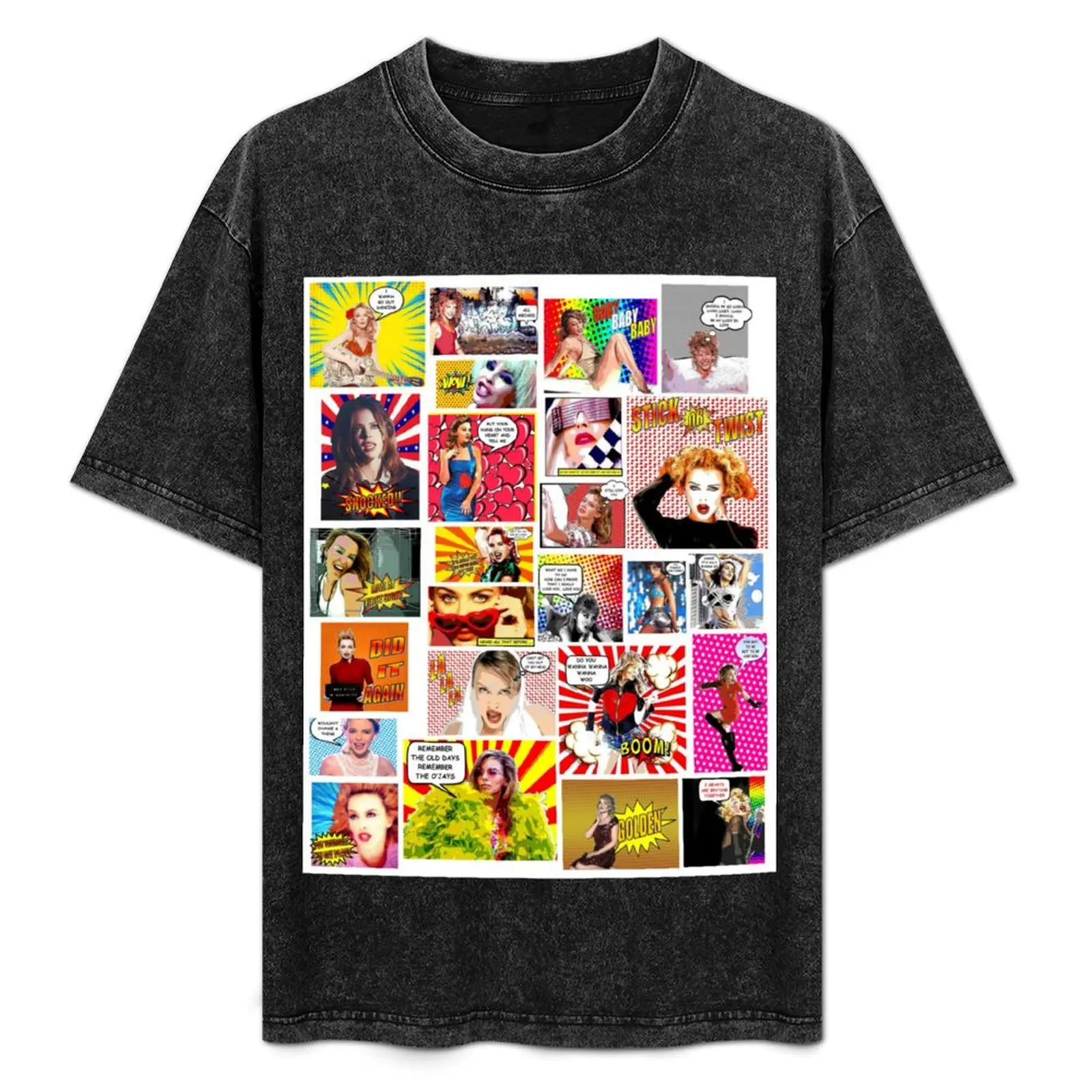 

Kylie Minogue.....Even MORE POW Wow K35 T-Shirt blue archive summer clothes Short sleeve tee men