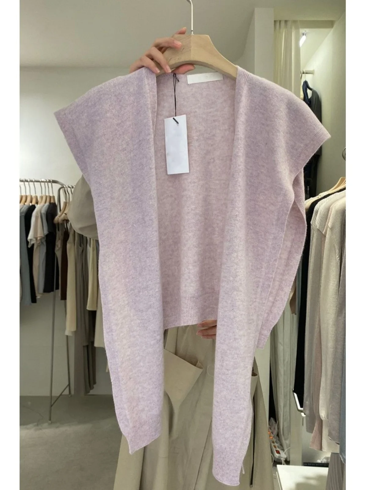 

Модный вязаный шарф с запахом на плечах, женская повседневная верхняя одежда East Gate, чистый цвет, осеннее новое поступление, универсальная теплая одежда