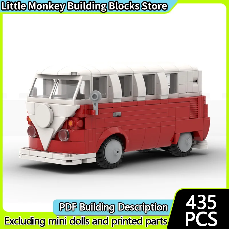 City Car Model MOC Building Bricks T1 Van-Type Multi-Functional Vehicle Modular Technology Children Holiday Gifts Assemble Toys