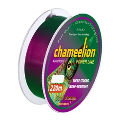Fluorocarbon Coated 220m 500m Fishing Line Monofilament Color Changing Strong Nylon Rock Fishing Line Fishing Equipment