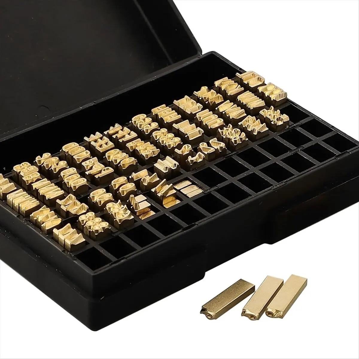 ABZT 120PCS Hot Stamp Copper Letters, Thermal Ribbon Printing Font Characters for Manual Electric Coding Machine