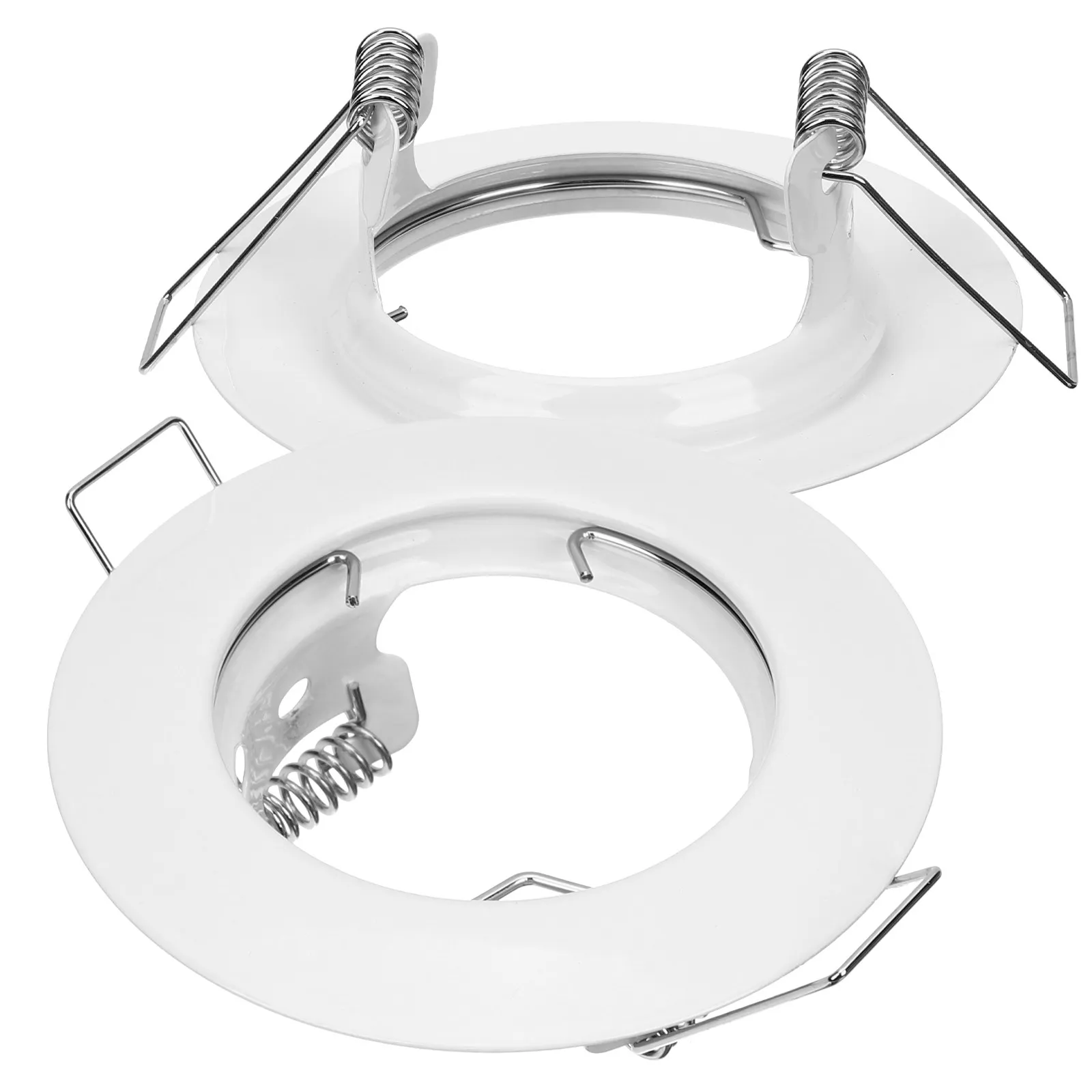 GU10 Recessed Lighting Trim Ring Kit – 2pcs Metal Ceiling Can Light Cover for Kitchen, Bedroom & Hallway