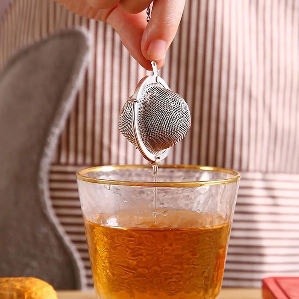 2CS Mini Stainless Steel Tea Infuser Butterfly Bee Chain Tea Filter Creative Mesh Ball Tea Strainer Coffee Herb Spice Diffuser