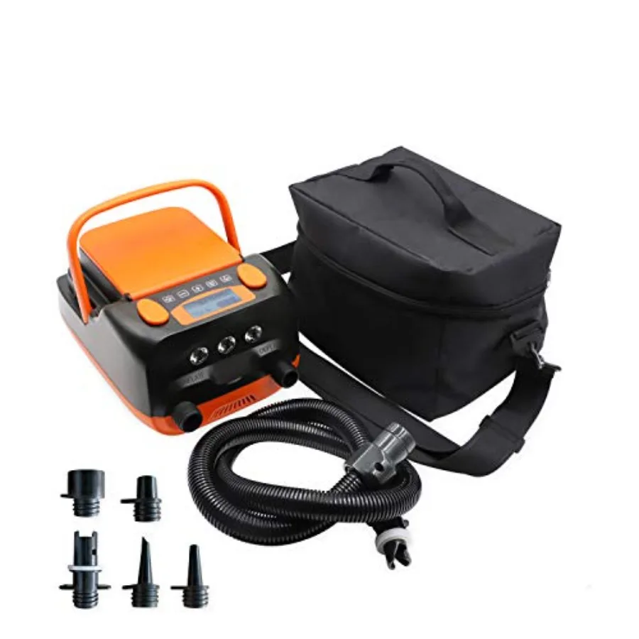 

Portable Rechargeable Electric Air Pump 12V 16PSI for Paddle Board Boat Kayak Inflator Deflator with Battery Stand Up Paddle Bo