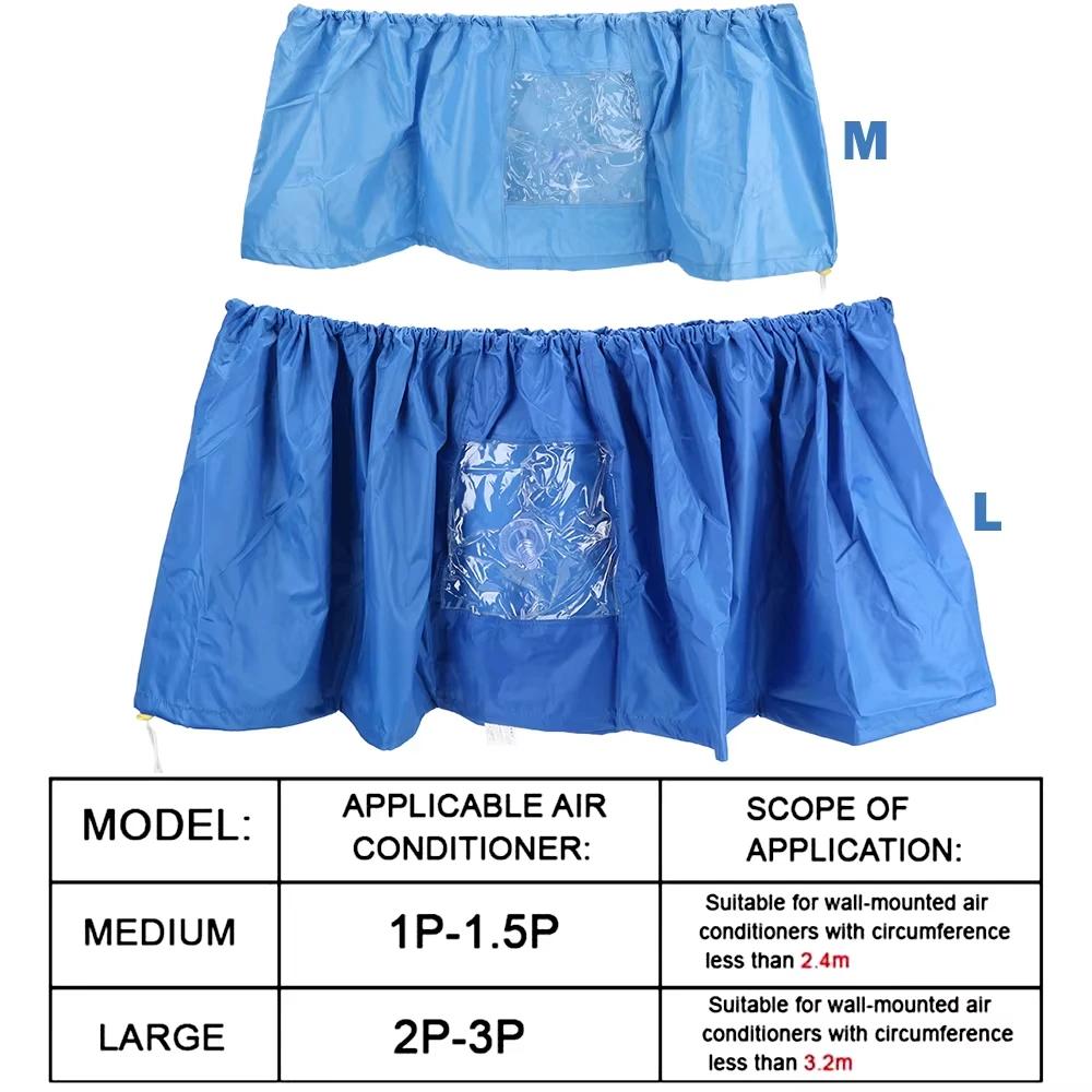 Large Sized Summer Air Conditioning Cleaning Cover, Suitable for Air Conditioners  Thickened Water Bag, with Drainage Pipe - view 6