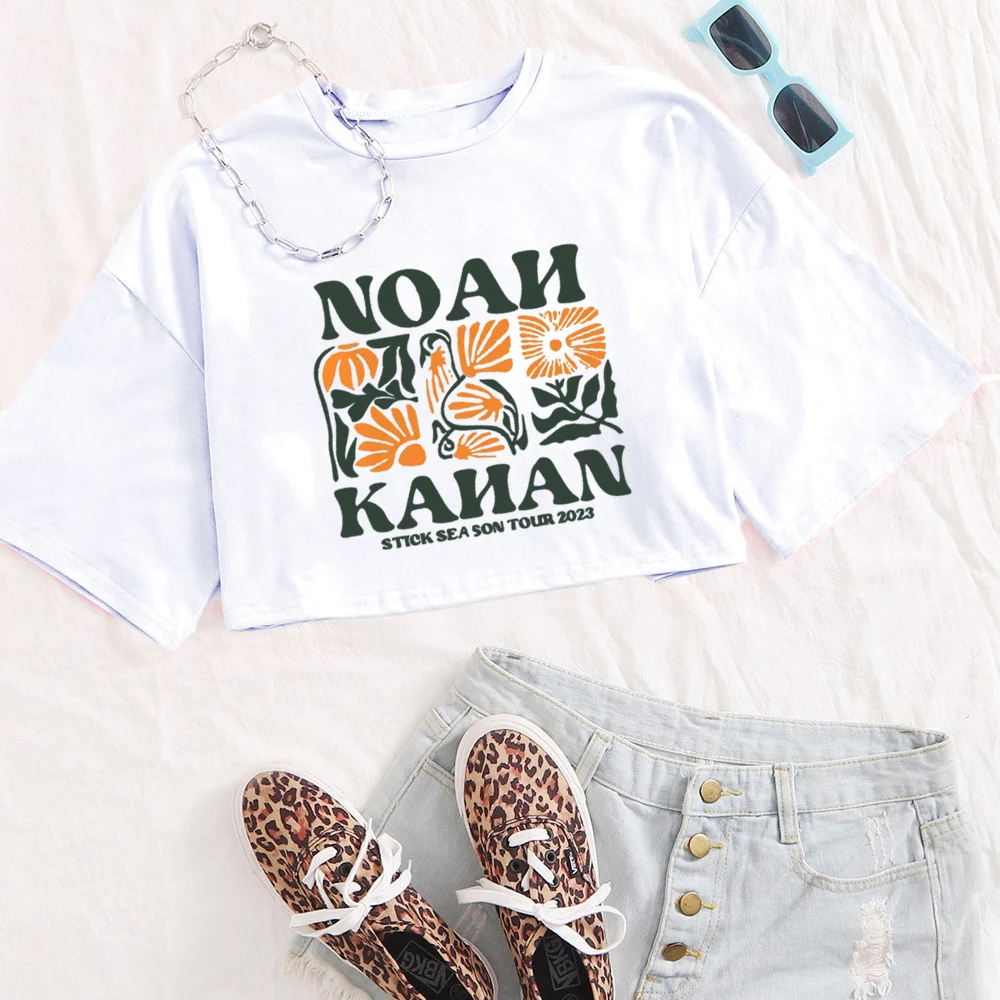 Stick Season Noah Kahan 2024 Shirt Tops O-Neck Short Sleeves Casual Fans Gift T-shirt Regular Girls Super-short Printing