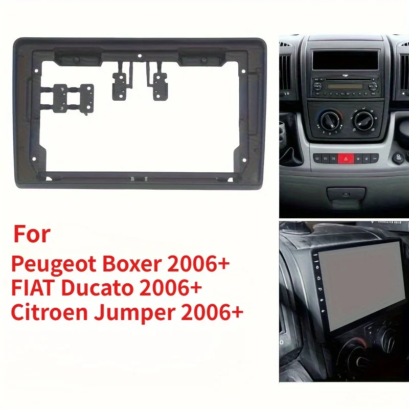 for Android Car Radio Frame Kit for PEUGEOT Boxer/ for FIAT Ducato/ Citroen Jumper 2006+ Auto Stereo Fascia Trim Bezel Faceplate view 4