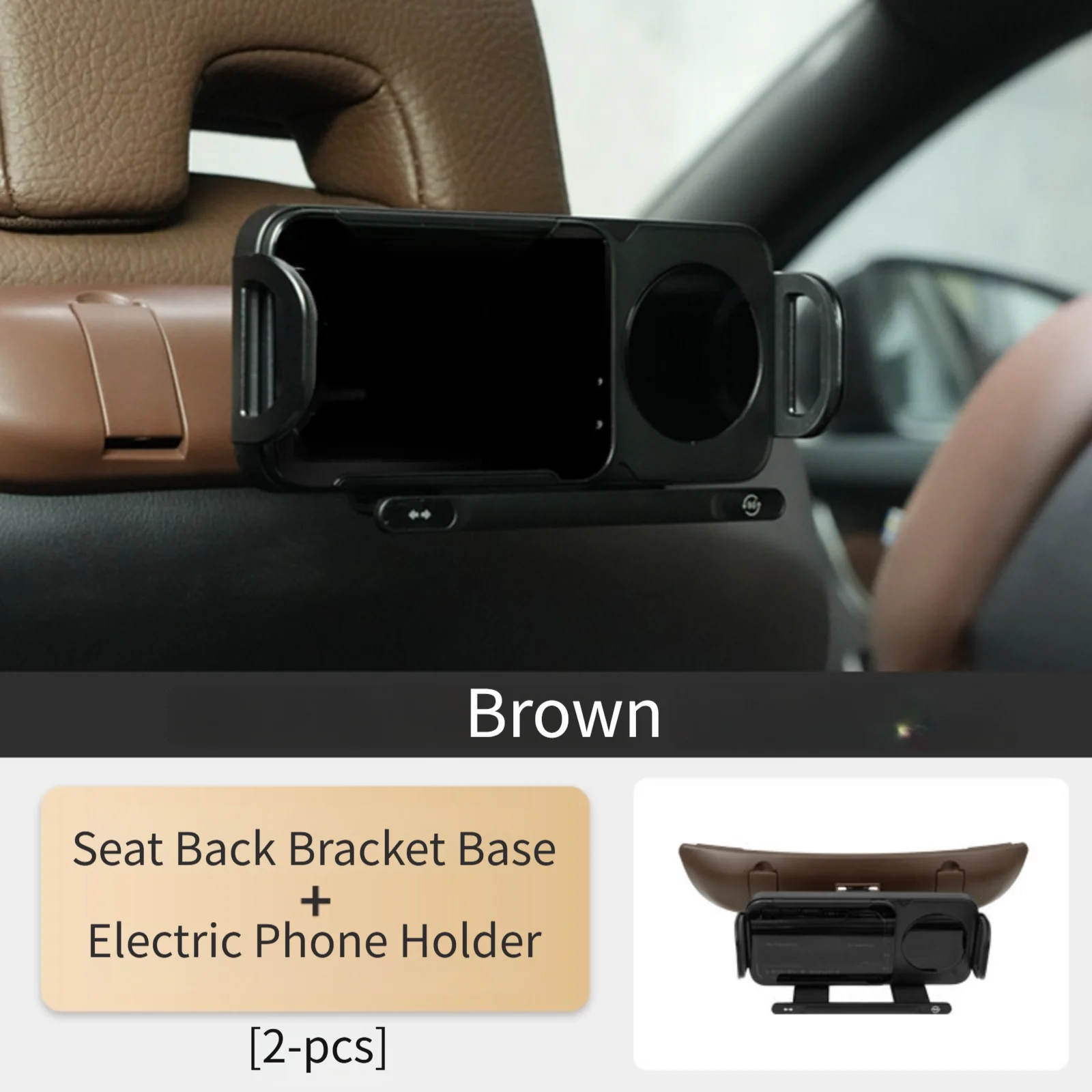 For Comfortable Travel Car Rear Hanger Adjustable Device Mount Sturdy Hook Base Optimal Viewing Angle ABS Material Construction