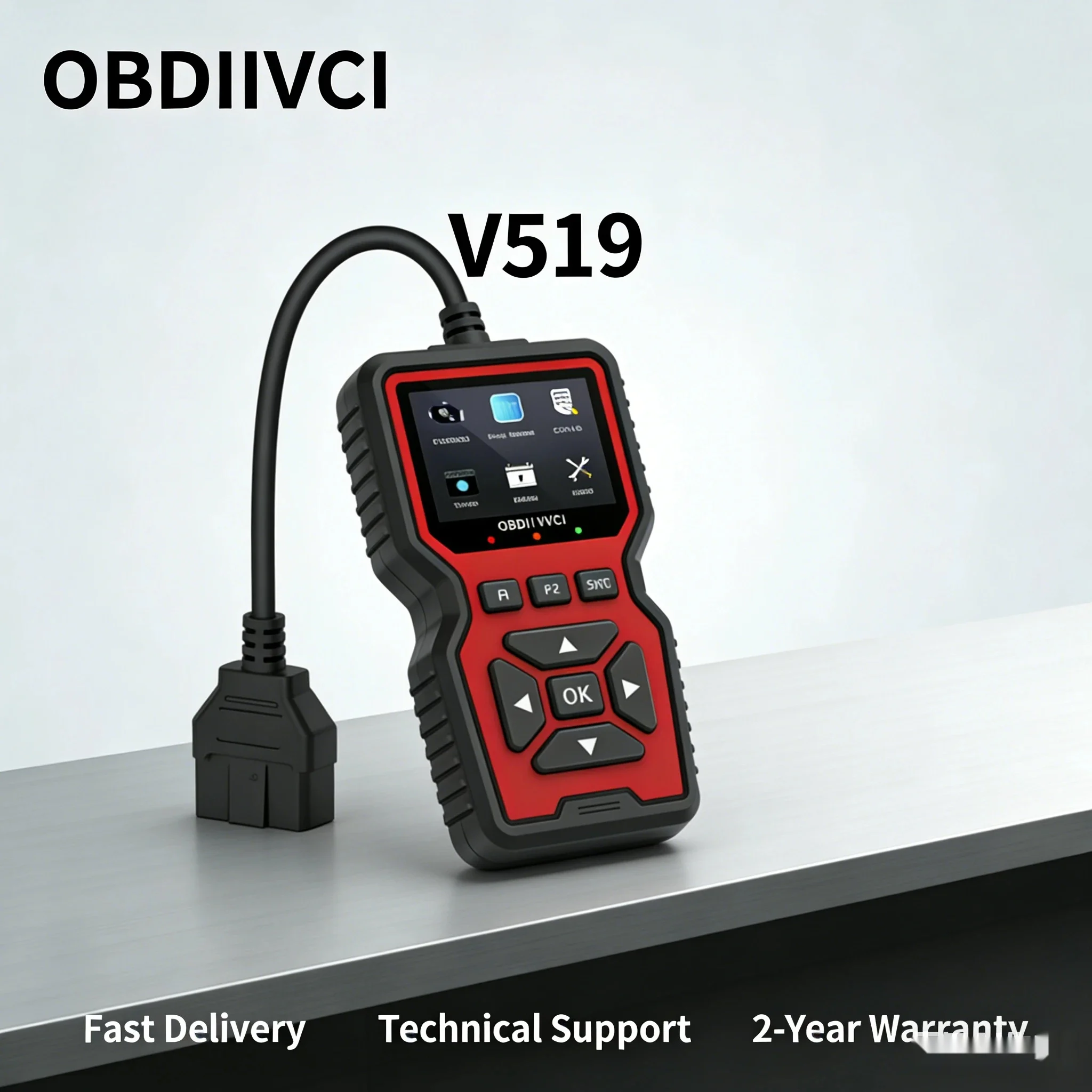 

Профессиональный диагностический сканер OBD2 V519 с функцией чтения и удаления кодов неисправностей, тестом напряжения аккумулятора и очисткой кодов ошибок.