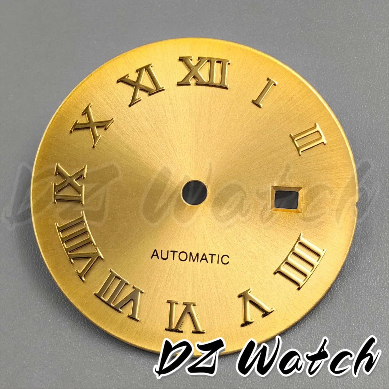 Sterile Gold Sunberst Watch Dial Face 24.5mm Gold Roman Mark Index Watch Dial For Lady's NH05 NH06 Watch Modified Replace Parts