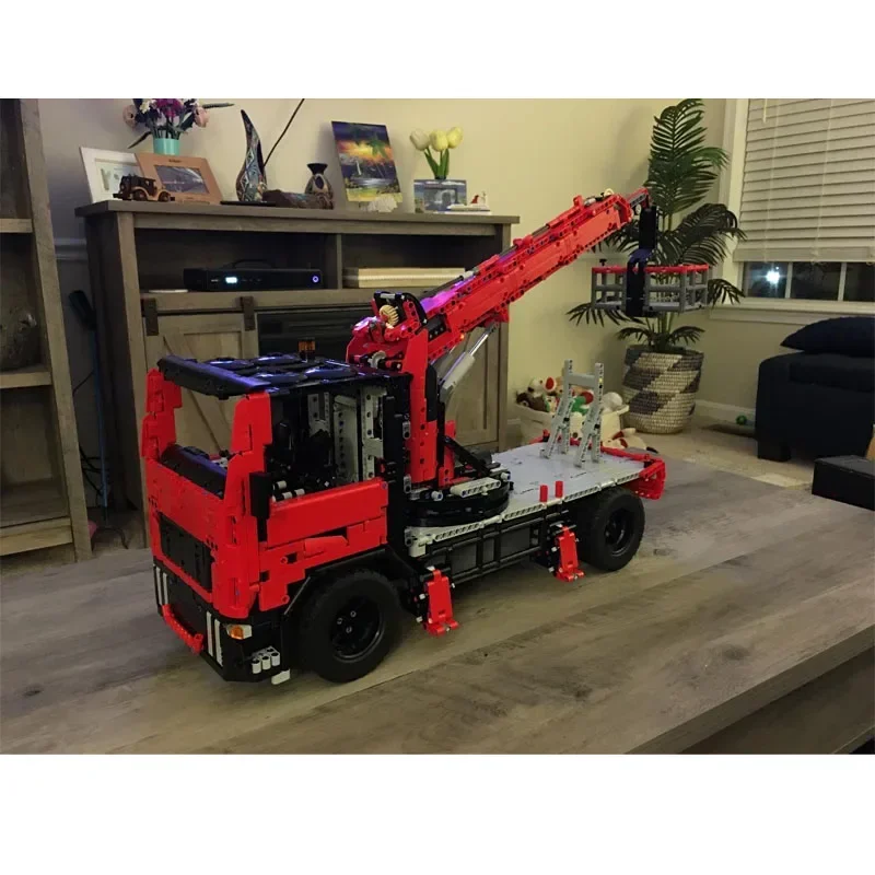 

MOC-99336 Телескопический грузовик-ковро Грузовой грузовик Строительные блоки Модель4056ДеталиMOC Креативные строительные блоки на день рождения для мальчиков и детей