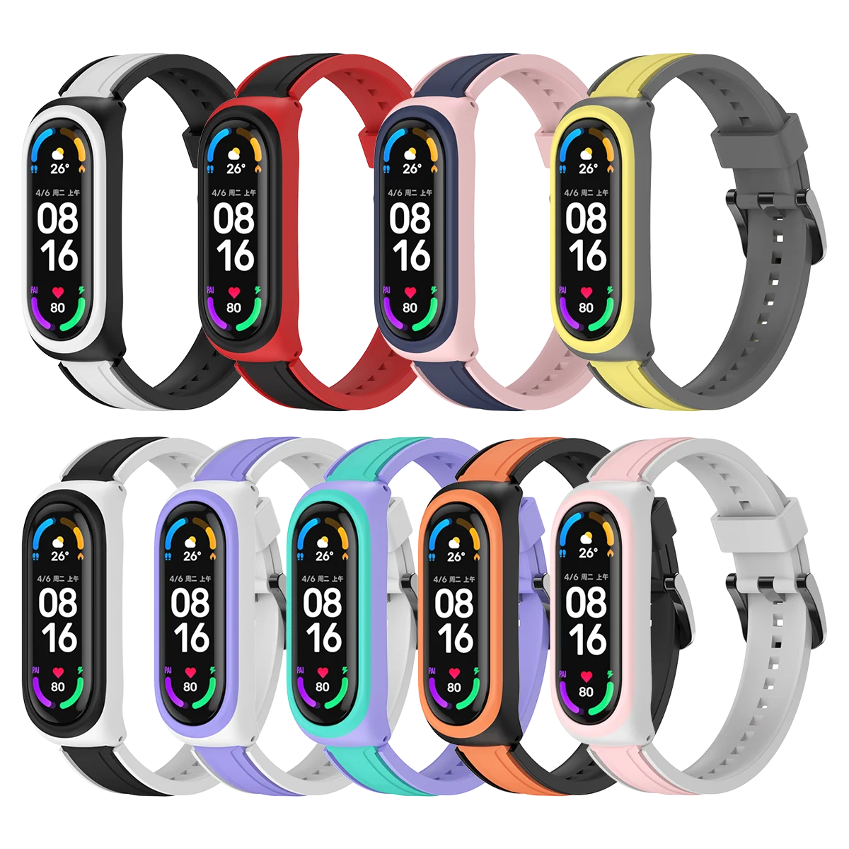 

Silicone Strap For Xiaomi Mi band 6 5 4 3 Smart watch Bracelet For Mi Band 5 Sports Replacement Belt For Xiaomi Mi band 4 Correa