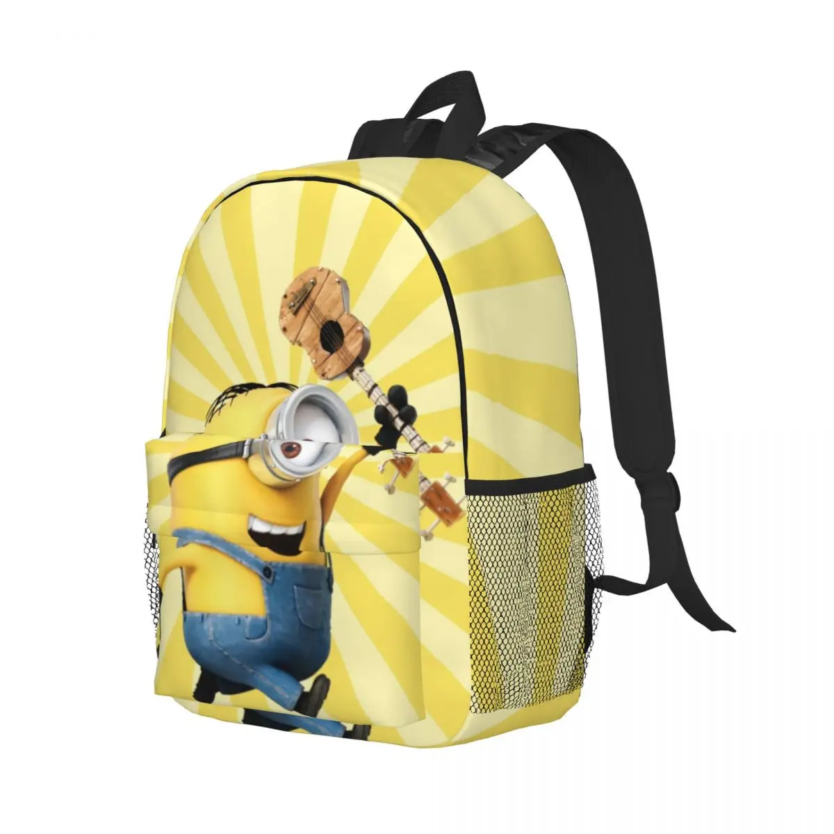 M-minions-mochila de estudiante de gran capacidad para niñas y niños, mochila impermeable ligera, 15 pulgadas