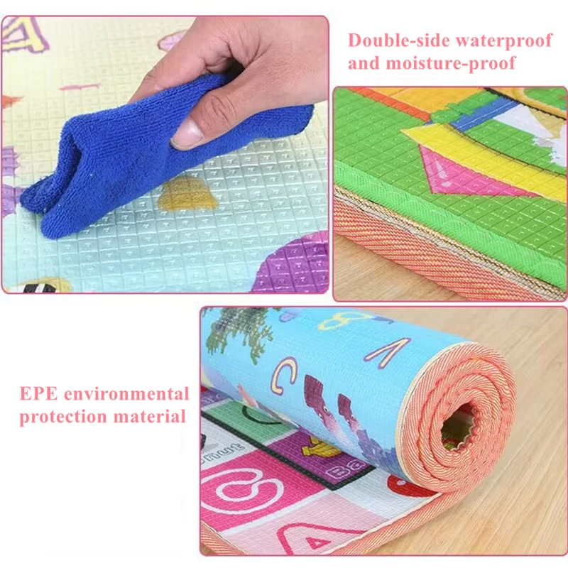 2024 New Large Size Thicken Baby Crawling Play Mats Folding Mat Carpet Play Mat for Children\'s Safety Rug Toys Gift Have Creases