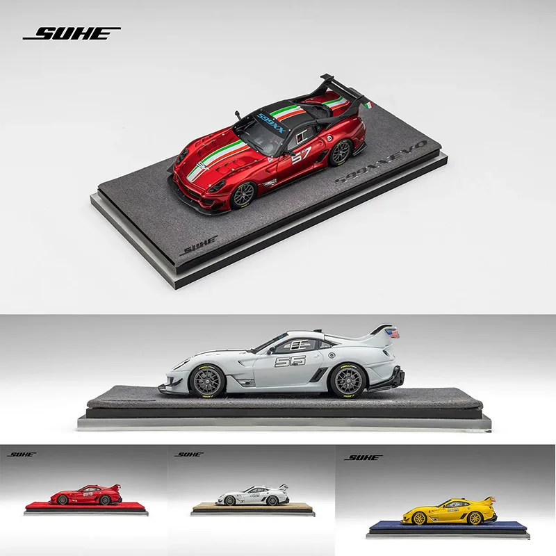 

SUHE Resin 1:64 Scale 599XX EVO Simulation Car Model Static Collection Decorated Holiday Gifts Toys